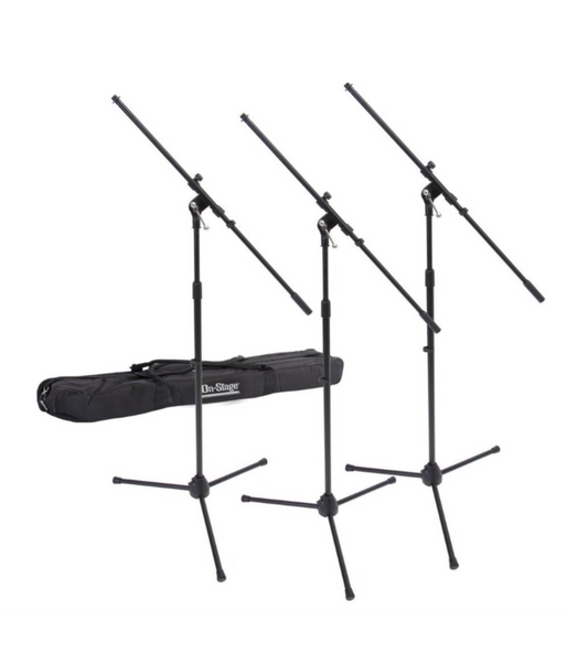 ON STAGE MSP7703 THREE EURO BOOM MIC STAND W/ BAG