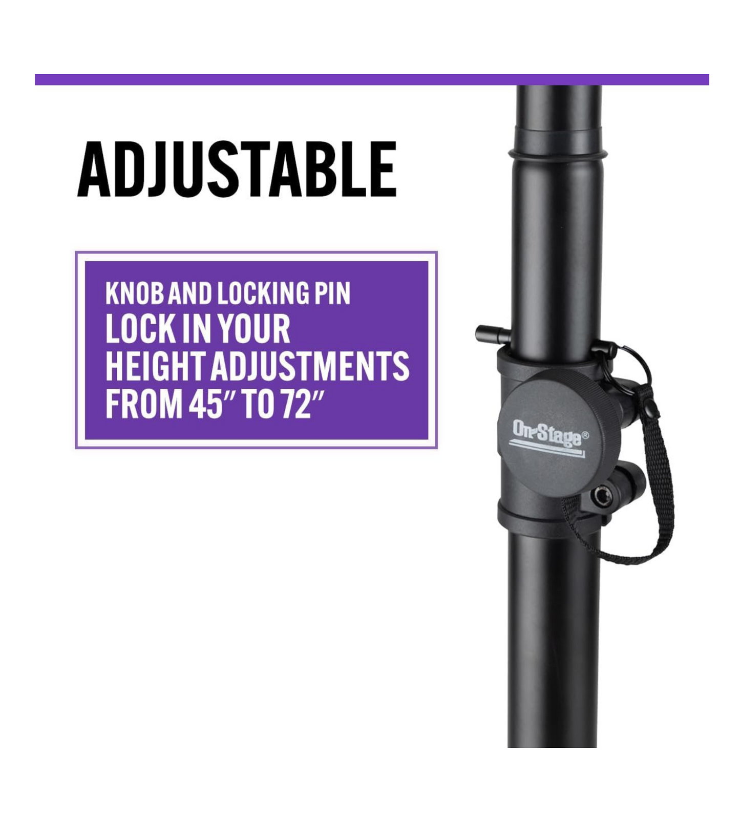 On-Stage SS7761B Speaker Stand With Reversible Shaft