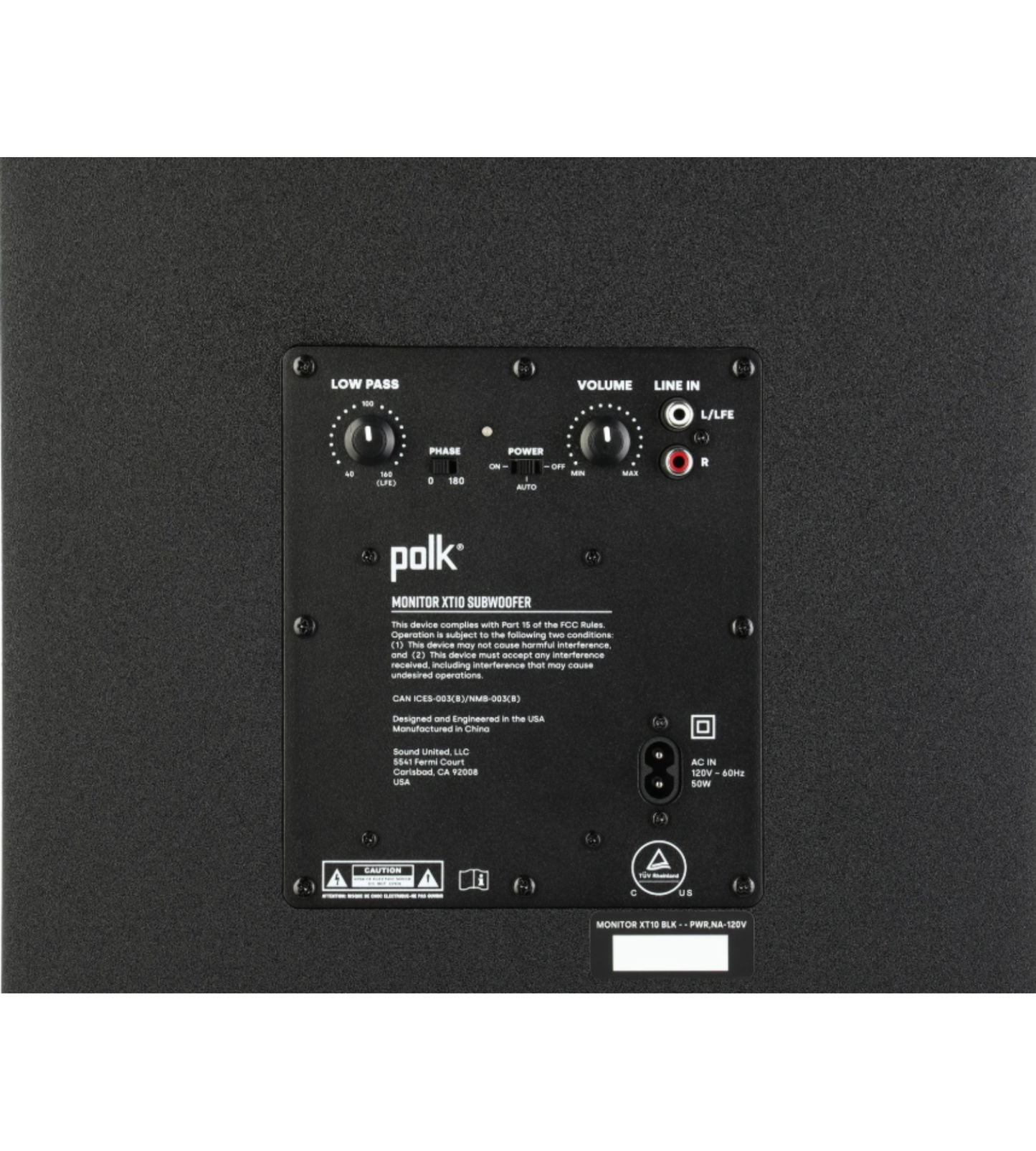 POLK AUDIO XT10 SUBWOOFER