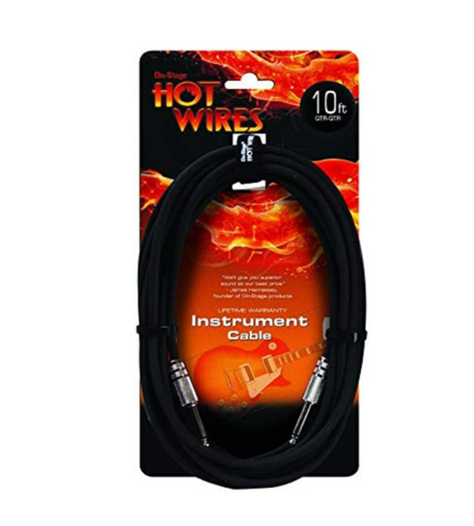 On-Stage IC Instrument Cable (QTR-QTR) - 10 ft