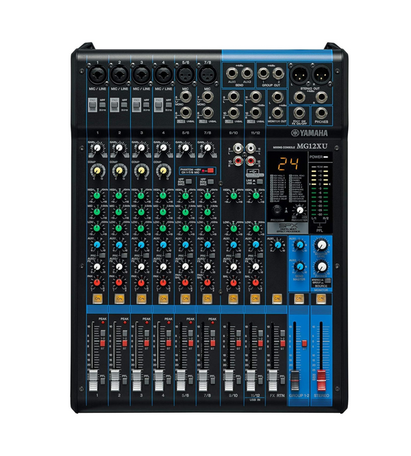 YAMAHA MG12XU 12 CHANNEL MIXING CONSOLE