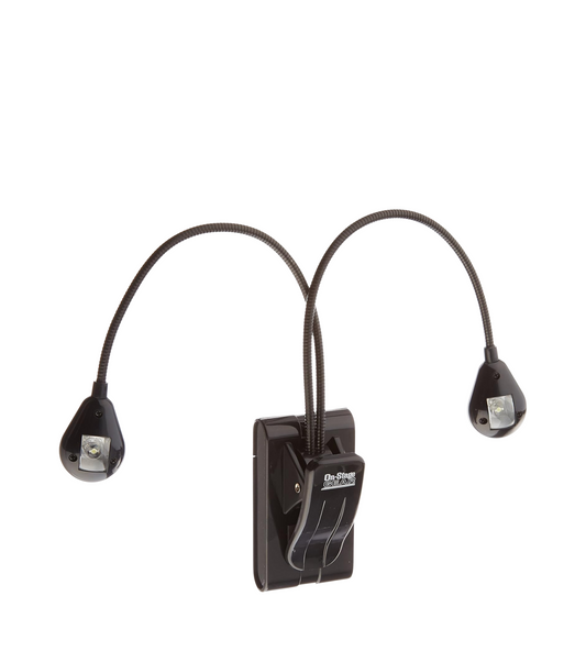 ON STAGE GEAR LED202 MUSIC STAND LIGHT WITH DUAL LEADS