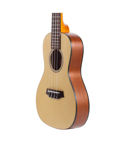 Ohana CKS-22E Slim Line Solid Top Concert Ukulele Bundle