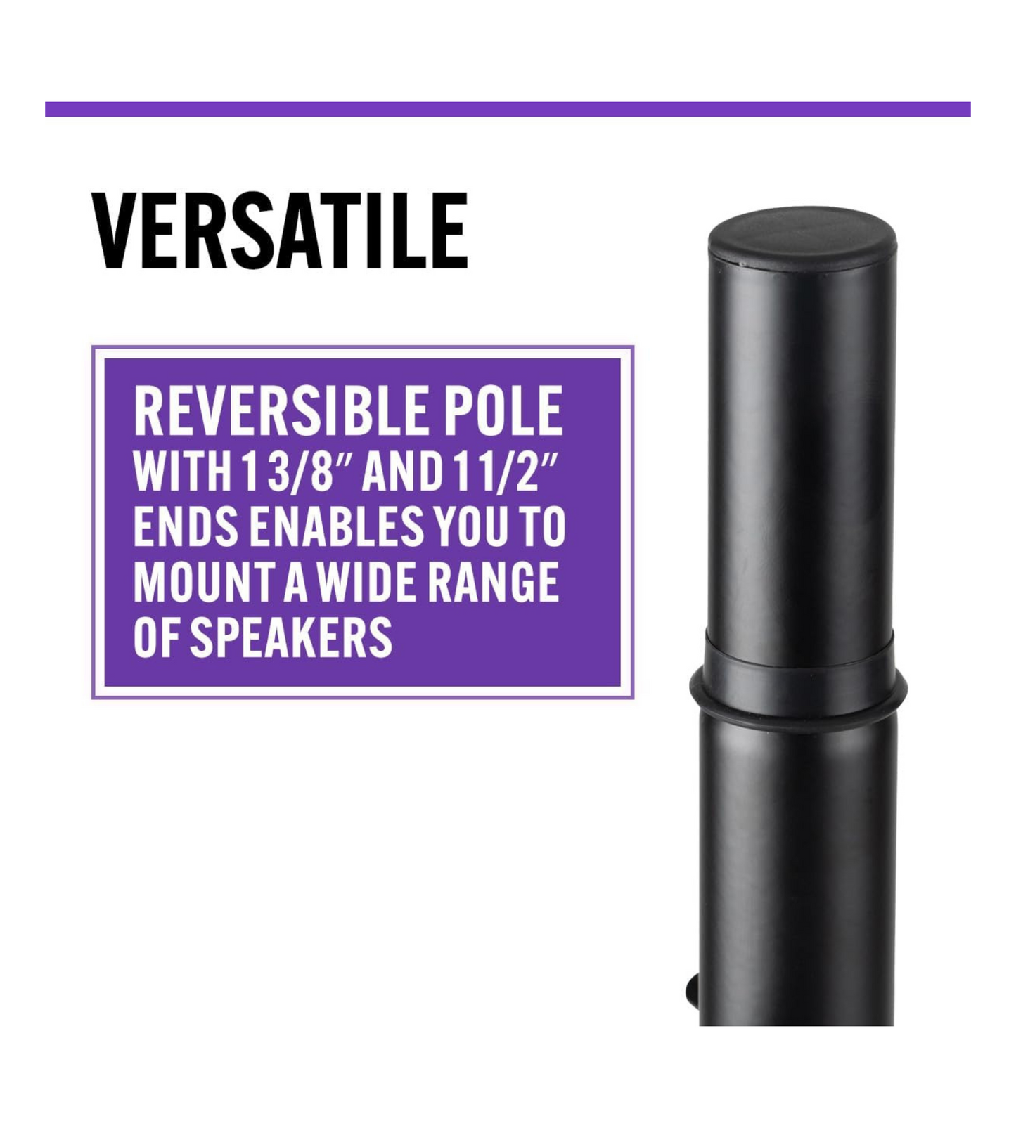 On-Stage SS7761B Speaker Stand With Reversible Shaft