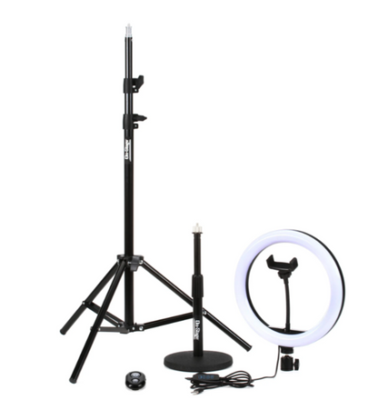 On-Stage VSM300 Green Screen Kit with ON STAGE VLD360 LED RING LIGHT KIT