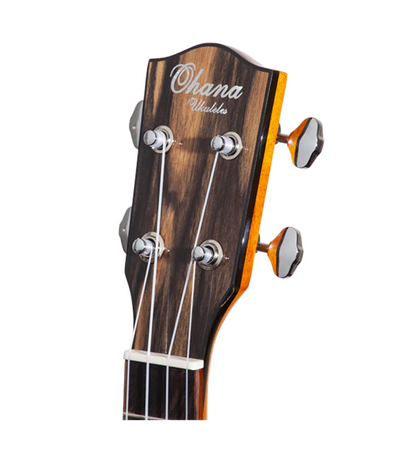 Ohana CK-150BWE Black and White Ebony Concert Ukulele
