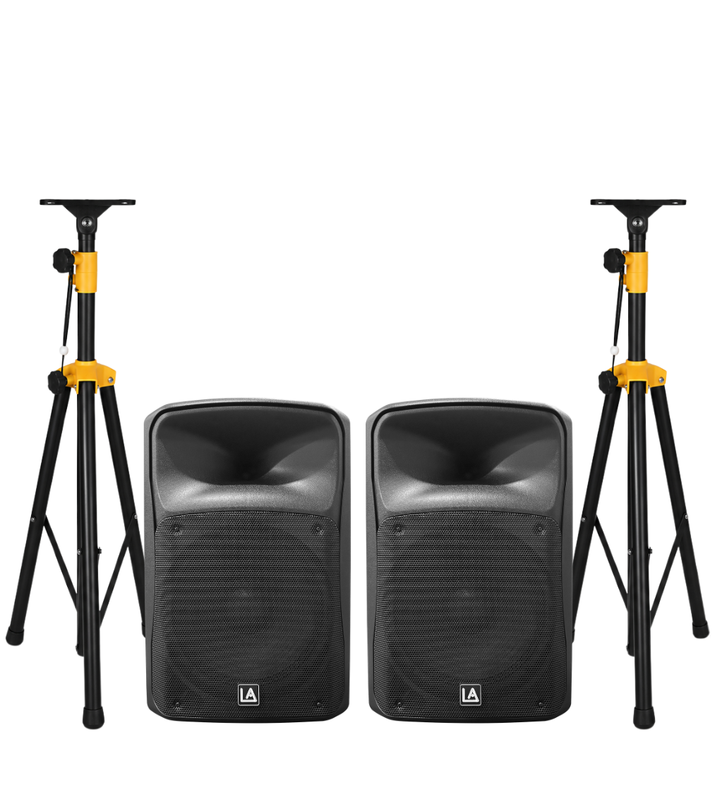LISTEN ACOUSTIC PT-15A 15" (Pair) with Stands Active Speaker