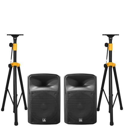 LISTEN ACOUSTIC PT-12A 12" (Pair) with Stands Active Speaker