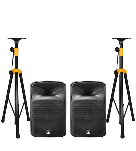 LISTEN ACOUSTIC PT-12A 12" (Pair) with Stands Active Speaker