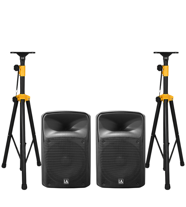 LISTEN ACOUSTIC PT-12A 12" (Pair) with Stands Active Speaker