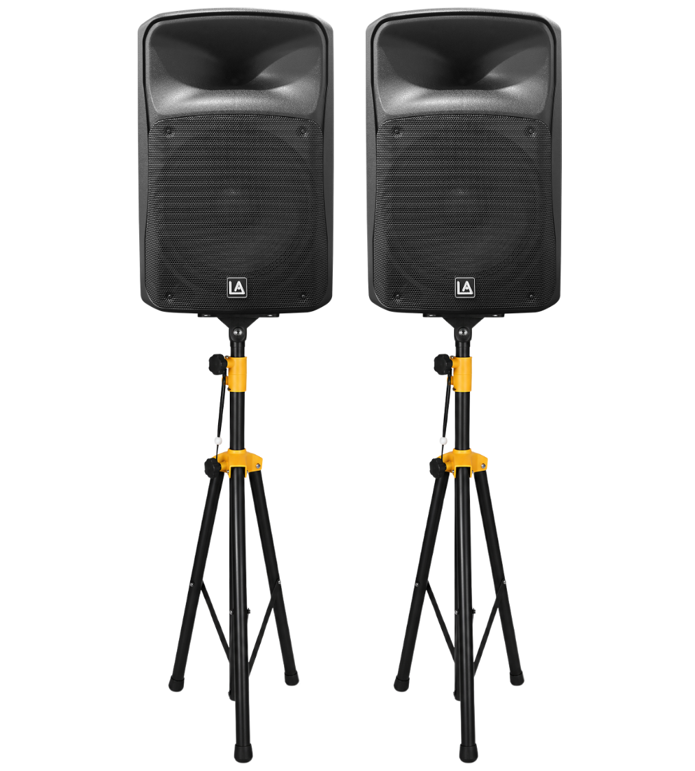 LISTEN ACOUSTIC PT-15A 15" (Pair) with Stands Active Speaker