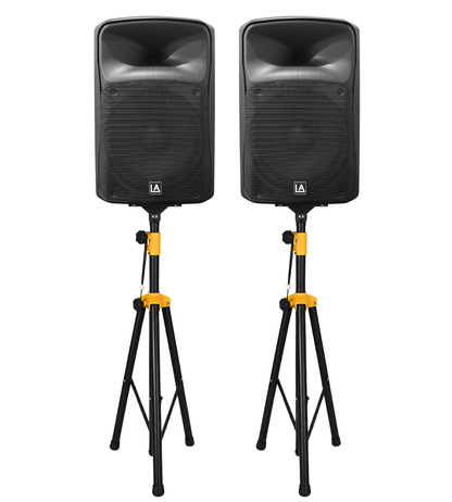 LISTEN ACOUSTIC PT-12A 12" (Pair) with Stands Active Speaker