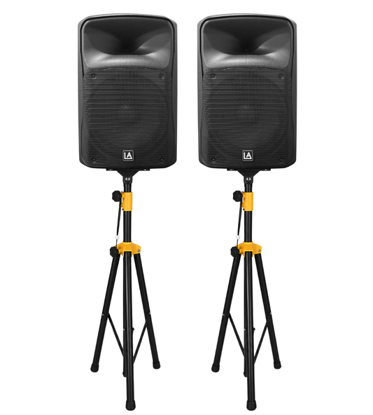 LISTEN ACOUSTIC PT-12A 12" (Pair) with Stands Active Speaker