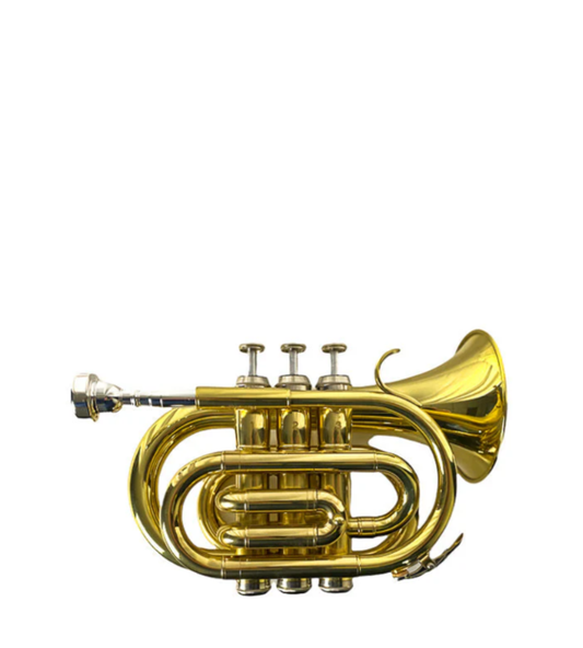 ADI PT 809L POCKET TRUMPET, Bb KEY, GOLD LACQUER