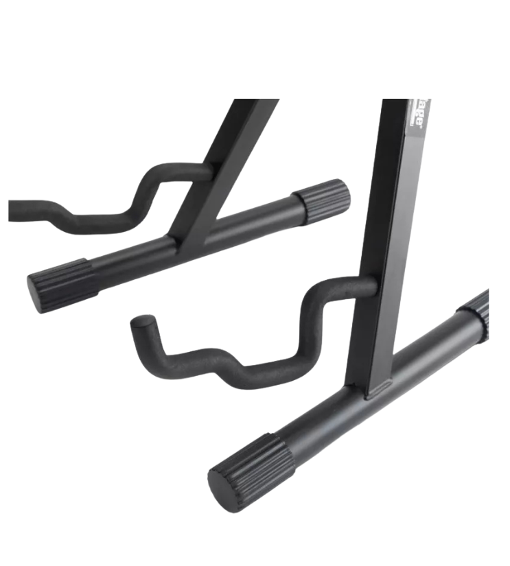 Black metal bike stand on a white background