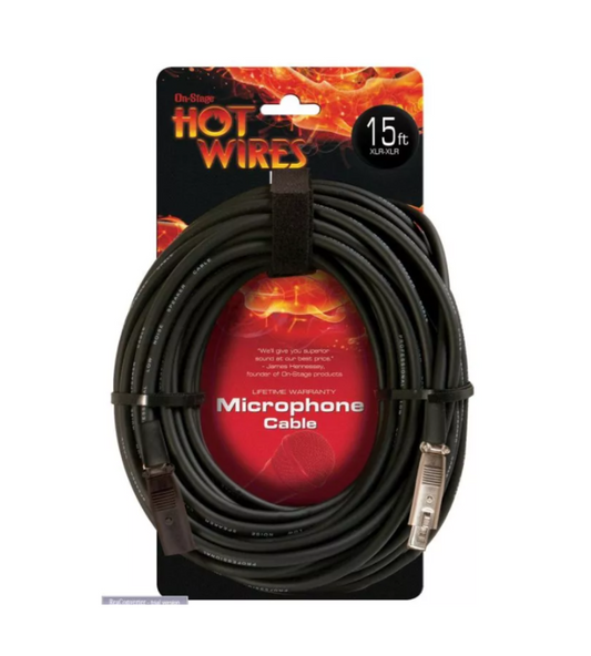 On-Stage MC12-15Mic Cable (15', XLR-XLR)