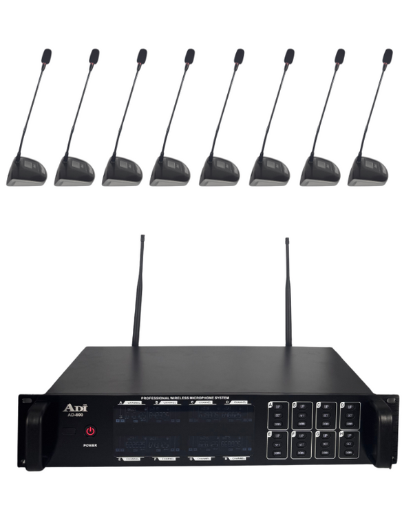 ADI AD-800 8 CHANNEL WIRELESS CONFERENCE MICROPHONE
