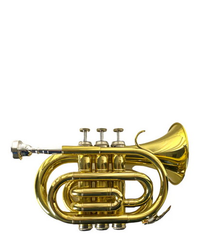 ADI PT 809L POCKET TRUMPET, Bb KEY, GOLD LACQUER